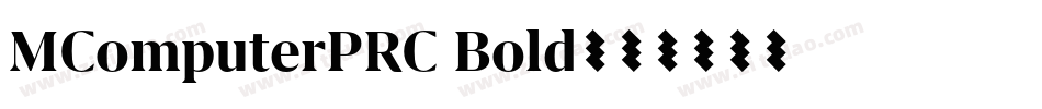 MComputerPRC Bold字体转换